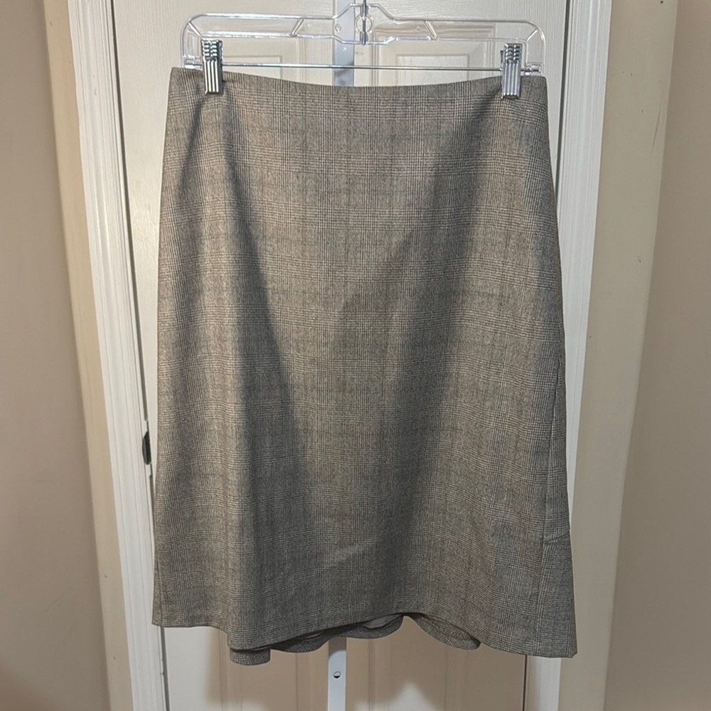 Talbots Gray A-Line Knee-Length Skirt for Work